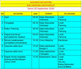 AGENDA 28 SEPTEMBER 2026